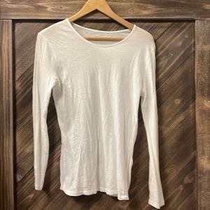 Mossimo Long Sleeve, White, Tissue Tee
